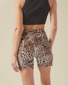 Arabian Leopard Velvet Biker Shorts | Women's