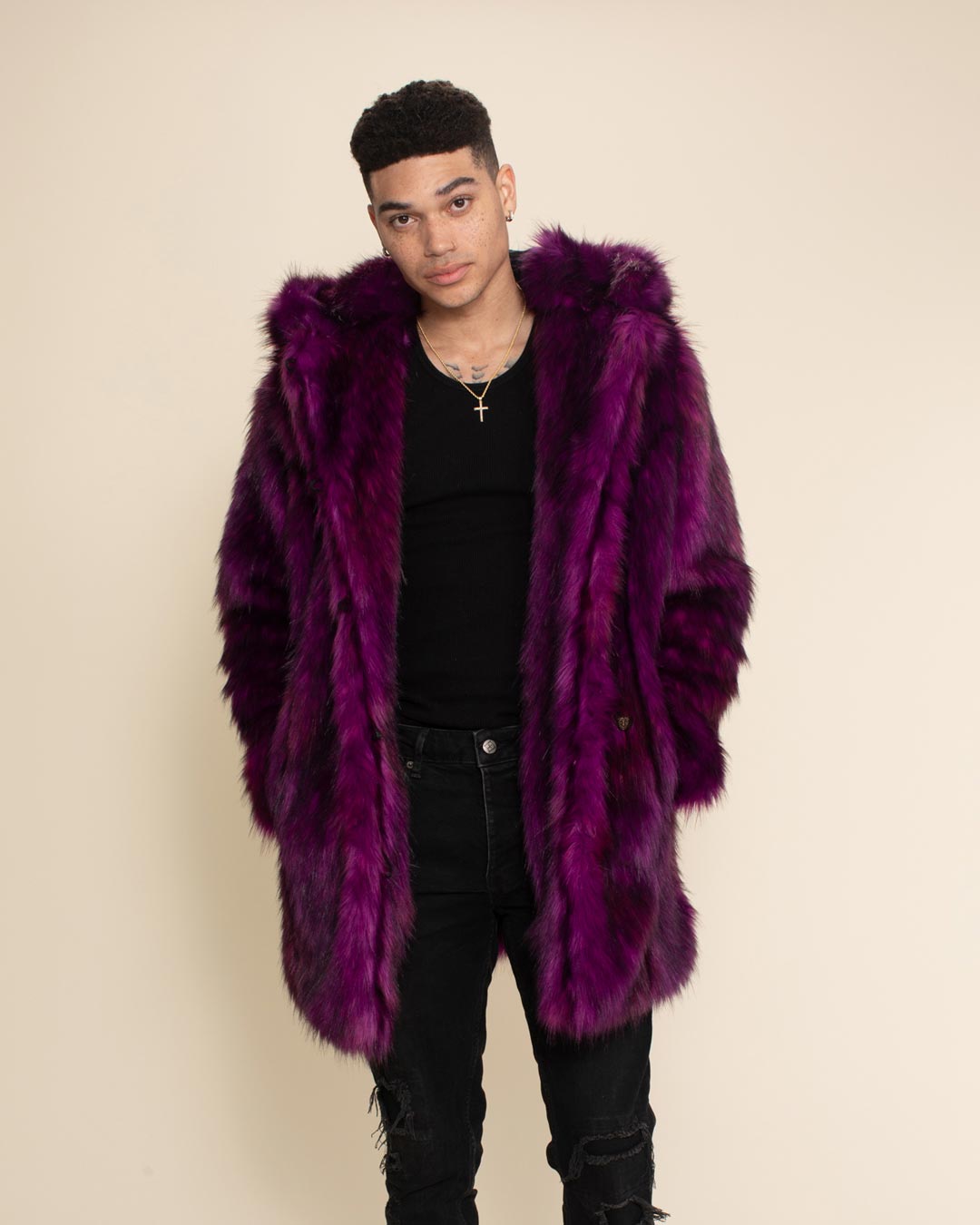Purple Panther Classic Faux Fur Coat | Men&#39;s