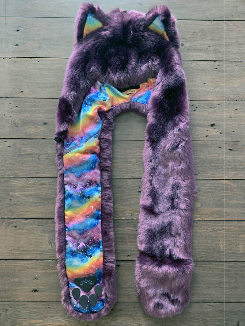 Exterior and Interior View of Lavender Wolf Luxe Collector Edition SpiritHood 