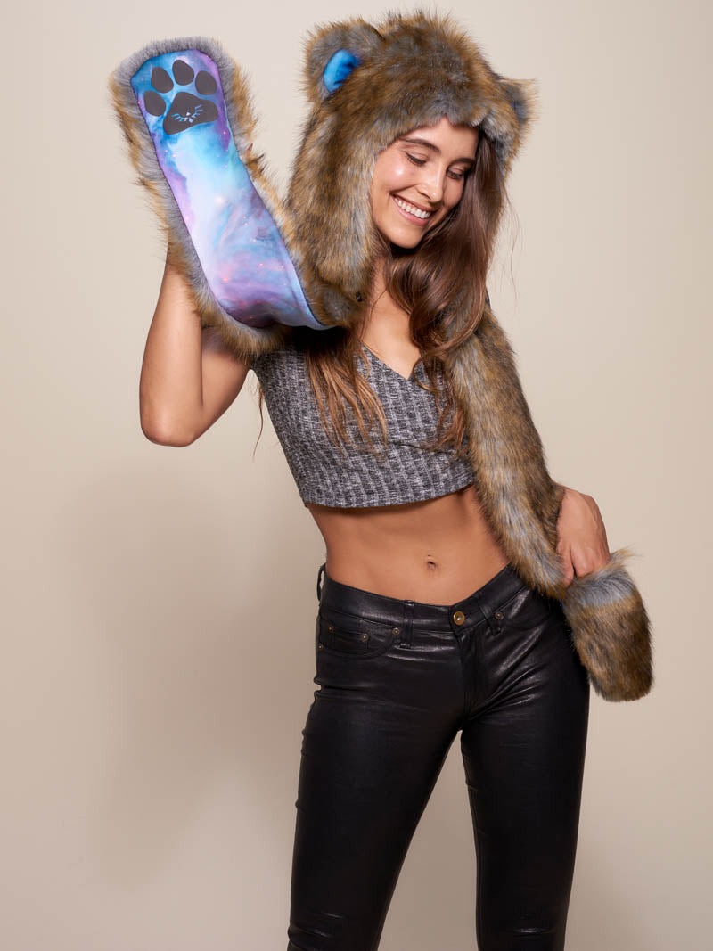 Collector Edition Honey Bear Galaxy Faux Fur with Hood on Female