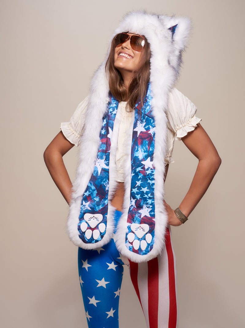 White Husky America Collector Edition SpiritHood on Female