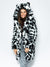 Classic Spotted Leopard Faux Fur Coat with Hood
