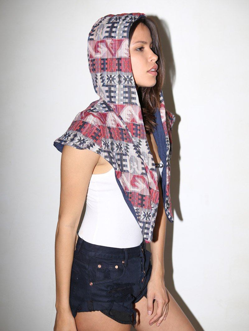 Female Wearing Collector Edition Stingray Shawl 