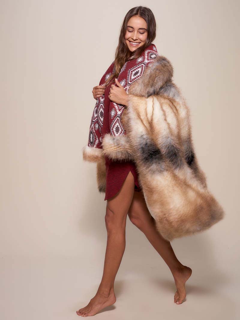 Wild Coyote Faux Fur Throw, view 4