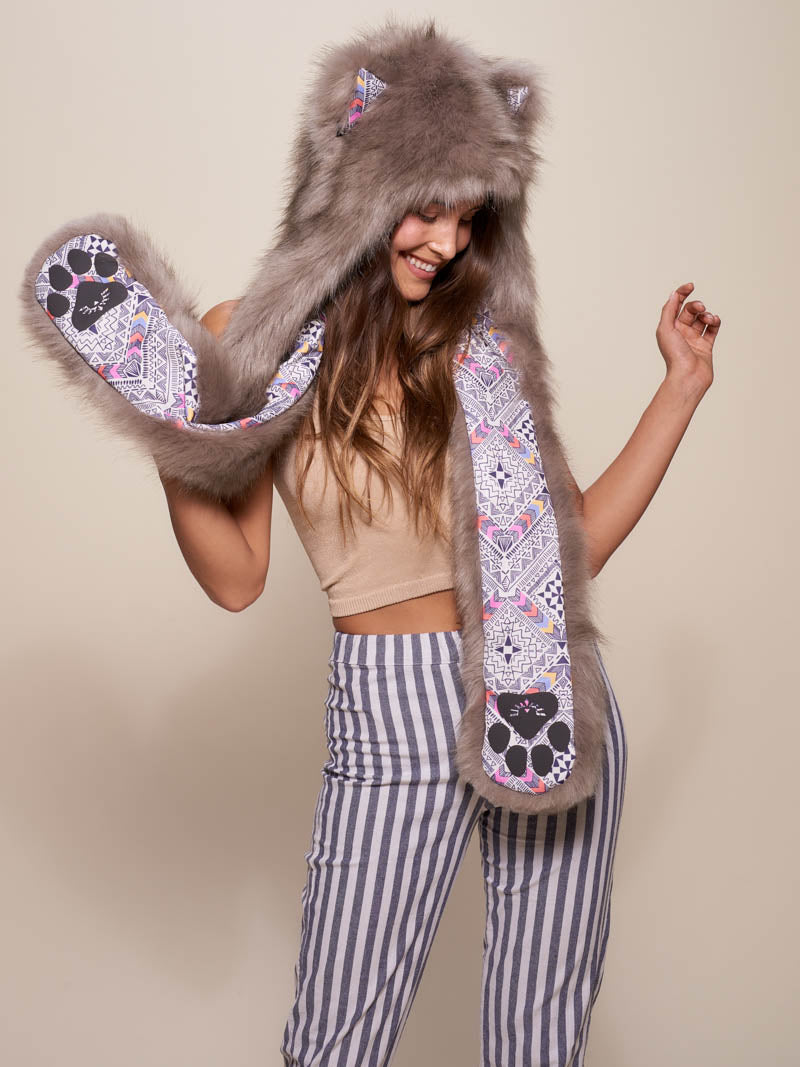 Exterior and Interior View of Collector Edition Northern Star Wolf SpiritHood 