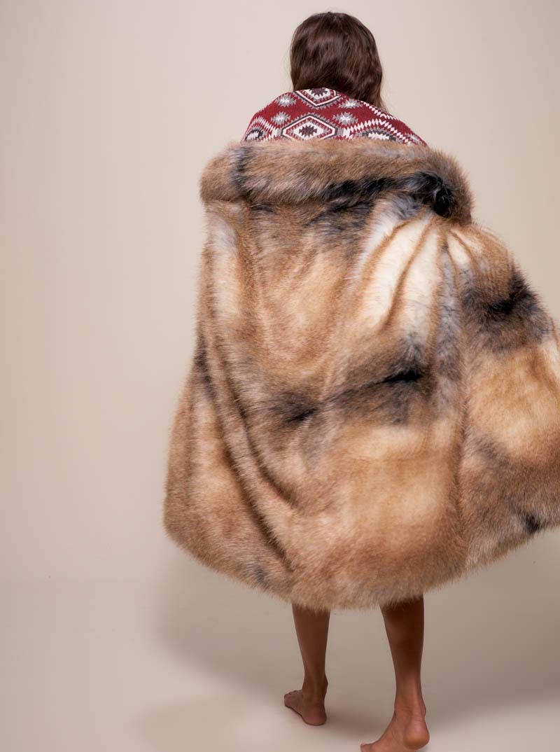 Wild Coyote Faux Fur Throw, view 5