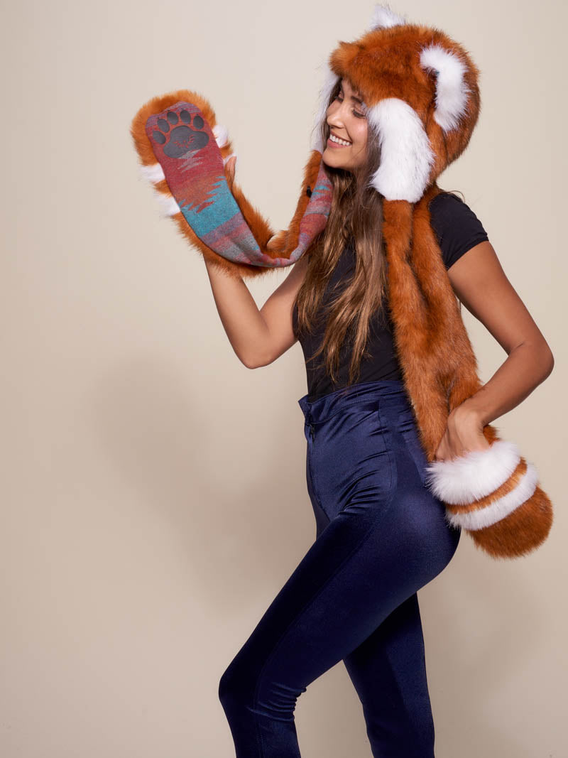 Red Panda Limited Edition SpiritHood Side View on Woman