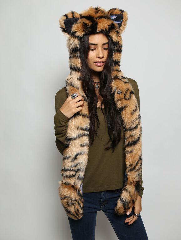Female Wearing Tiger Collectors Edition SpiritHood