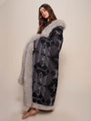 Arctic Wolf Faux Fur Throw, view 9