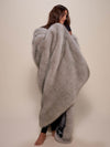 Arctic Wolf Faux Fur Throw, view 4