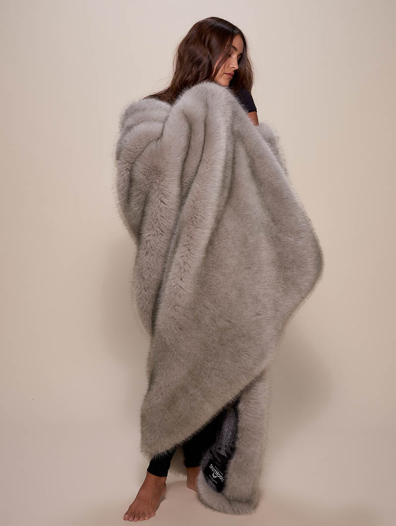 Arctic Wolf Faux Fur Throw, view 4