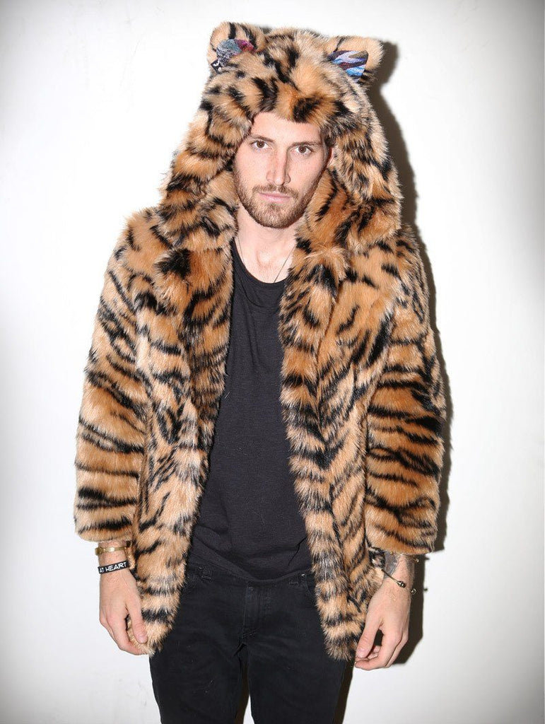 Tiger Faux Fur SpiritHood Coat Unleash Your Inner Wild SpiritHoods