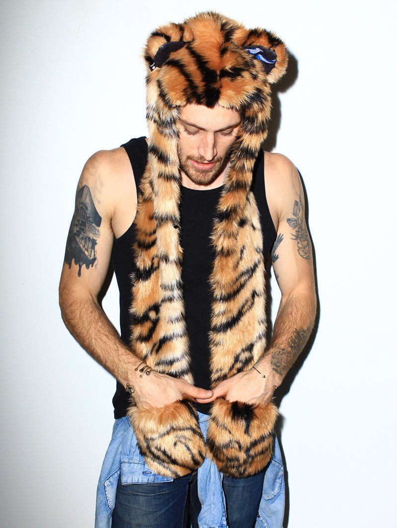 Tiger Collectors Edition Faux Fur with Hood on Male Model