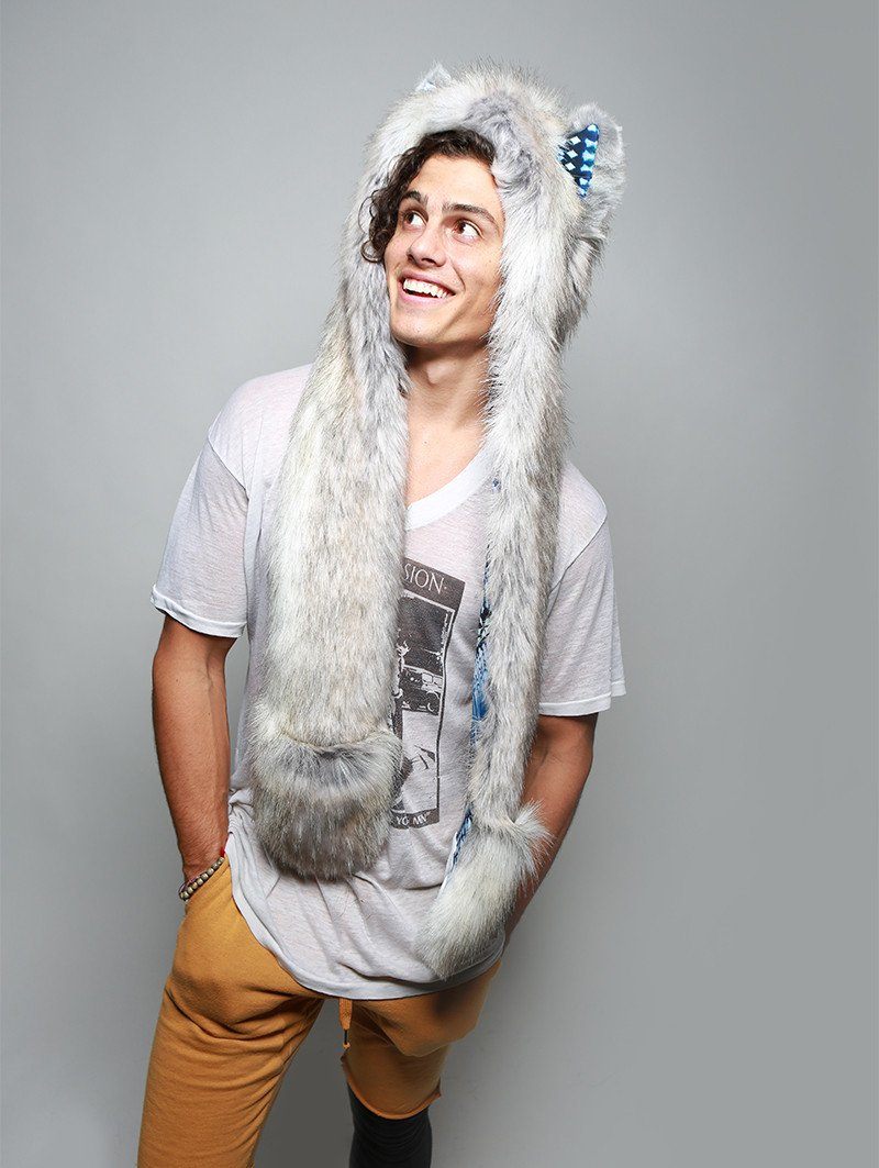 Timber Wolf Collector Faux Fur Hood