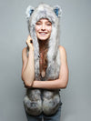 Timber Wolf Collector Hooded Faux Fur