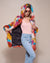 Colorful Butterfly Faux Fur Coat with Hood
