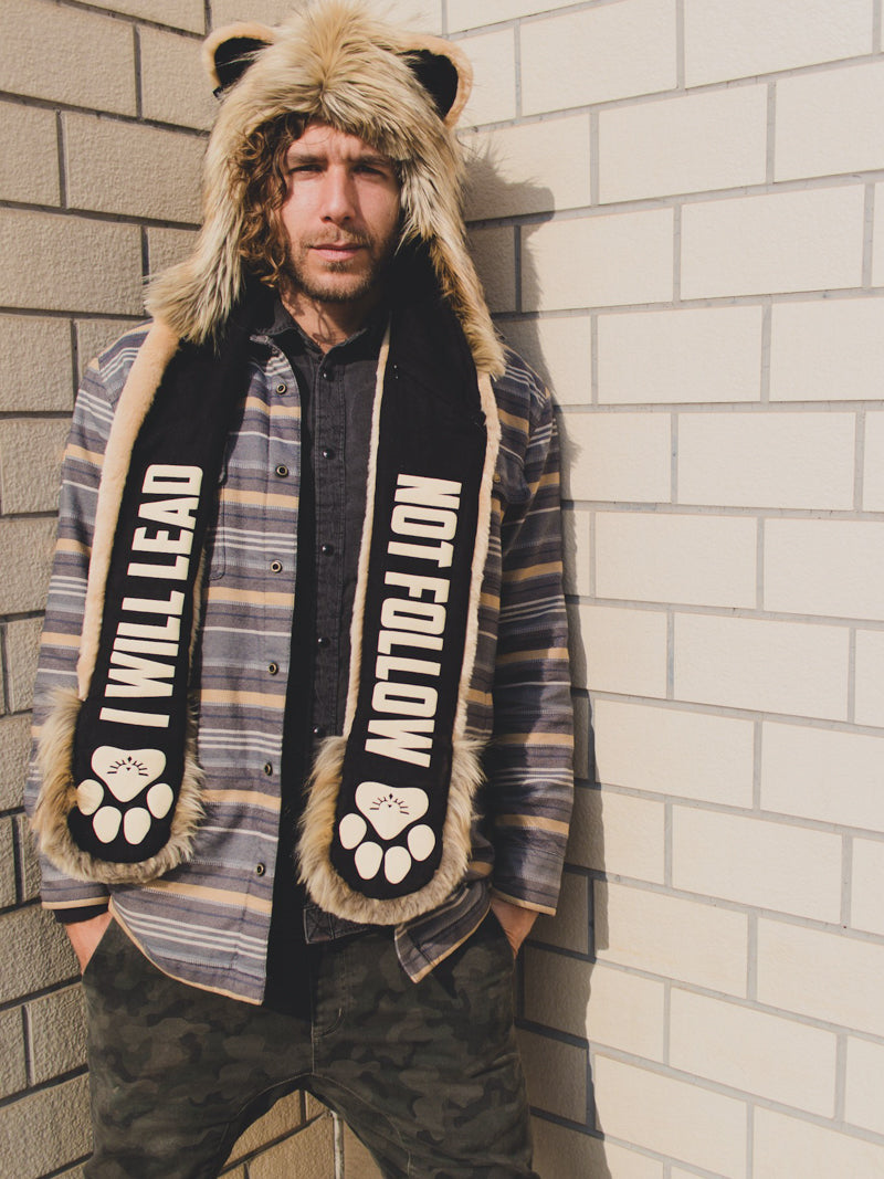 Hooded Faux Fur with Unleashed Lion Limited Edition Design