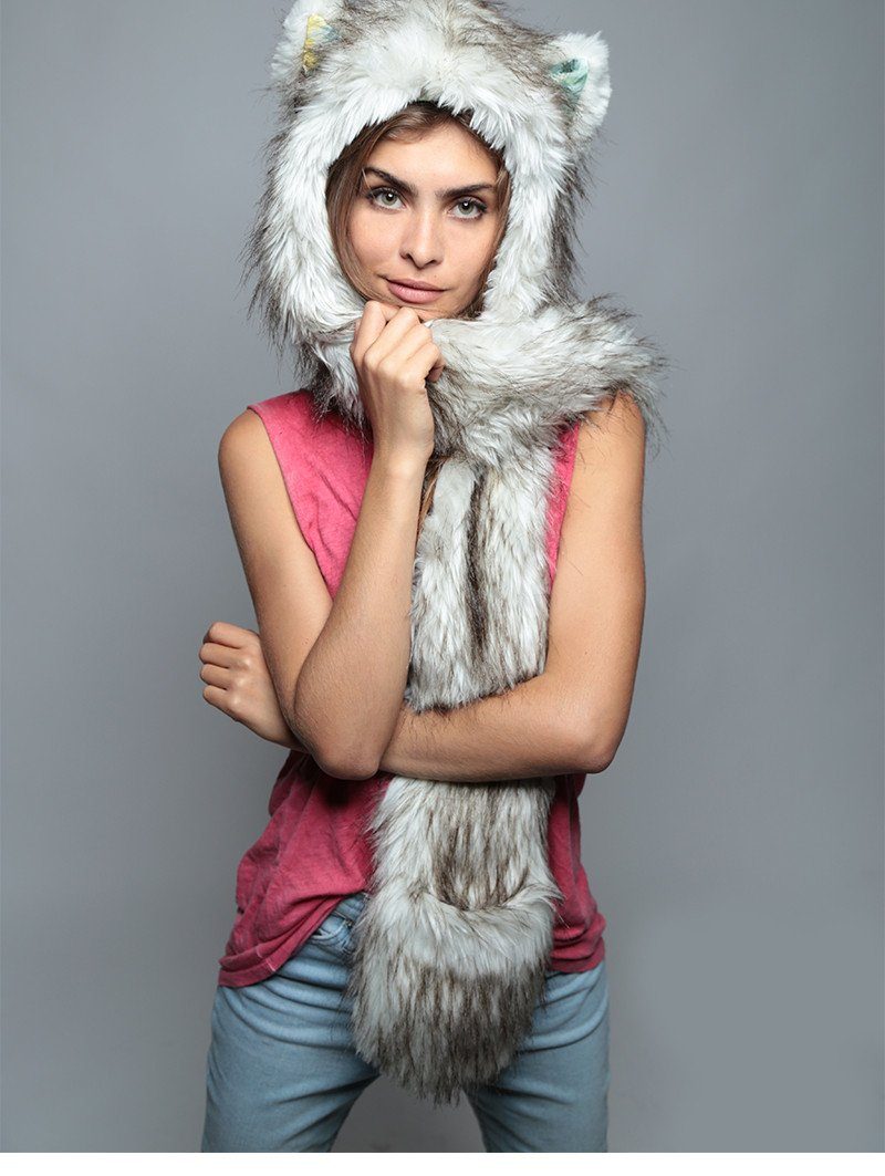 Female Wearing Siberian Fox Collector Edition SpiritHood 