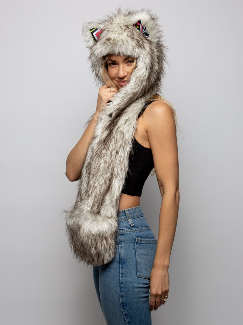Summer Siberian Husky CE Faux Fur with Hood on Female