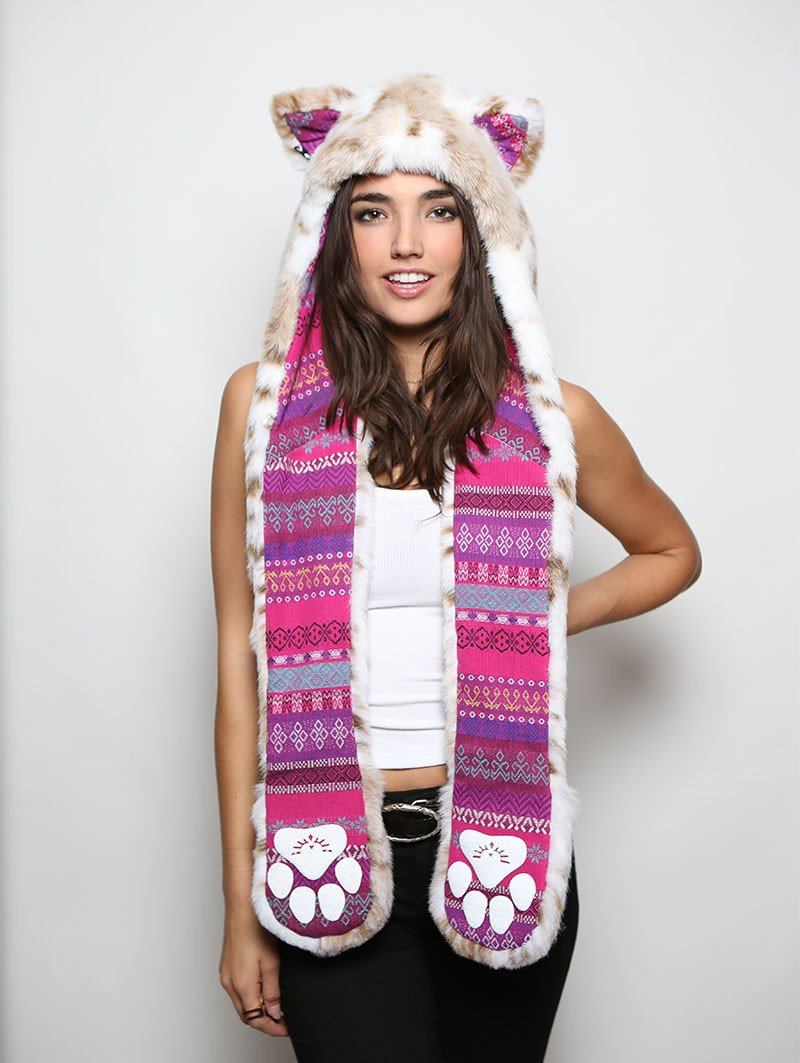 Exterior and Interior View of Siberian Snow Leopard Collector SpiritHood