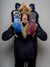 Man wearing faux fur Red Fox 2.0 Galaxy CE SpiritHood, front view 1