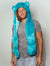 Man wearing faux fur Wish Bear Collector Edition SpiritHood, front view 2