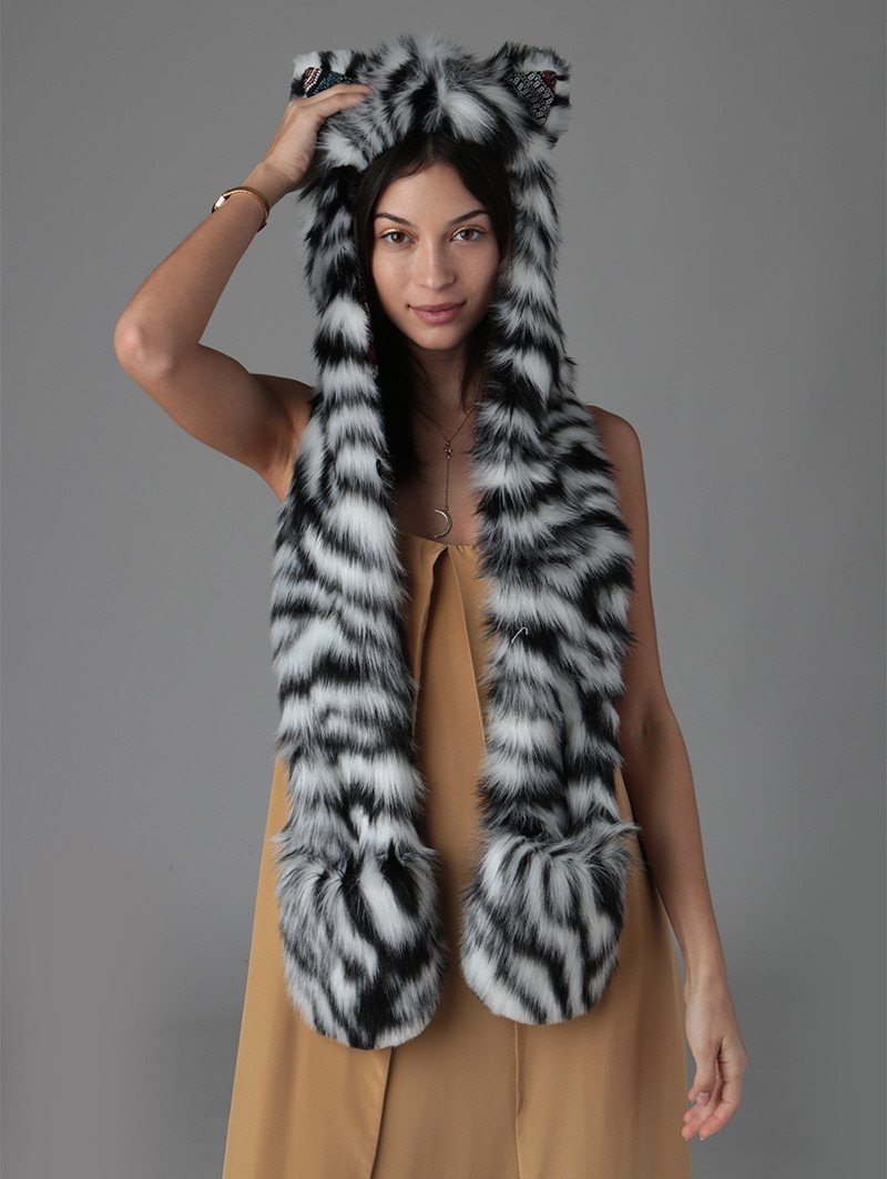 White Tiger Collector Edition Faux Fur with Hood