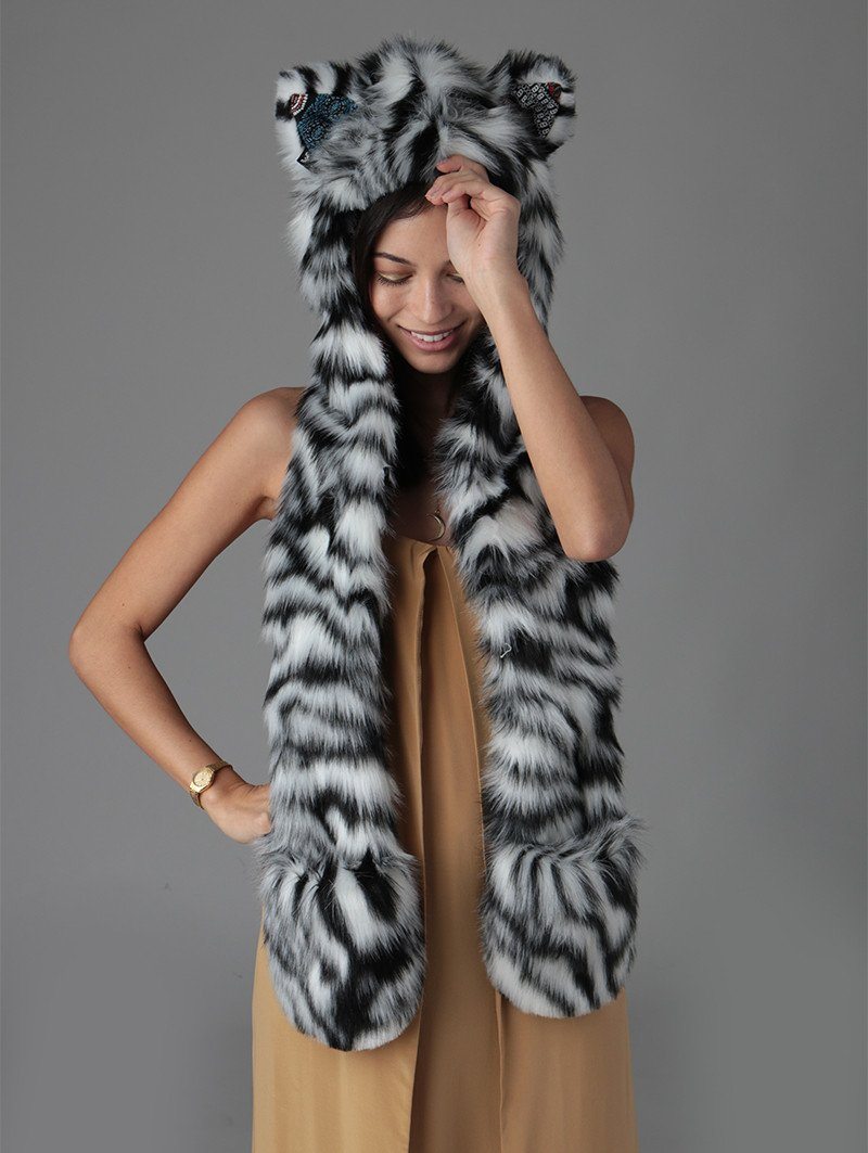White Tiger Collector Edition Hooded Faux Fur 