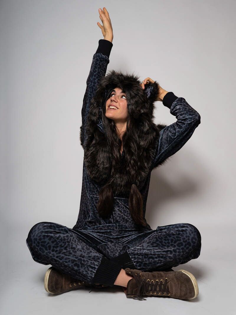 SpiritHoods Black Panther Faux Fur Velvet Onesie - SpiritHoods