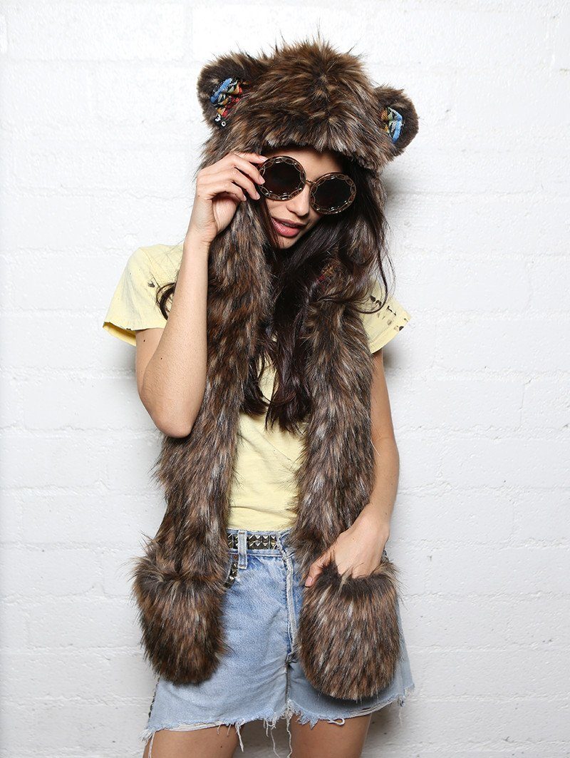 Grizzly Bear Collectors Edition Faux Fur with Hood on Female
