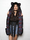 Woman wearing Faux Fur Black Kitty-MeOw! SpiritHood