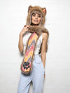 Woman wearing Coyote Sedona Faux Fur SpiritHood, front view