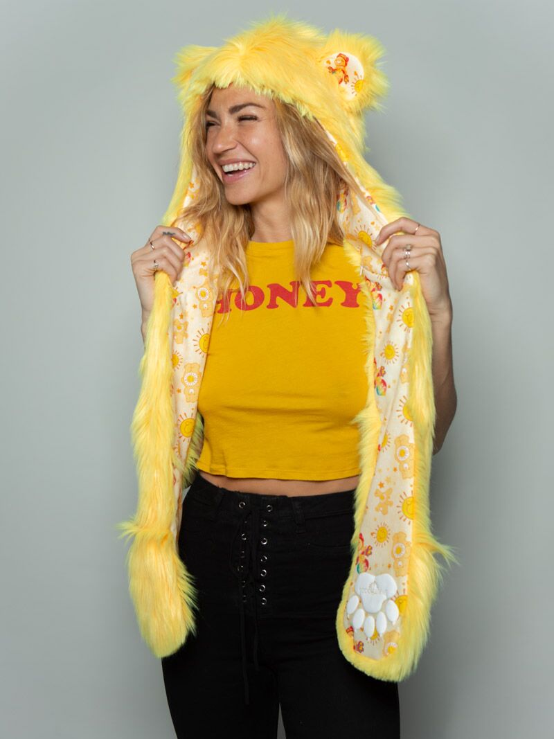 Hooded Faux Fur with Funshine Collector Design