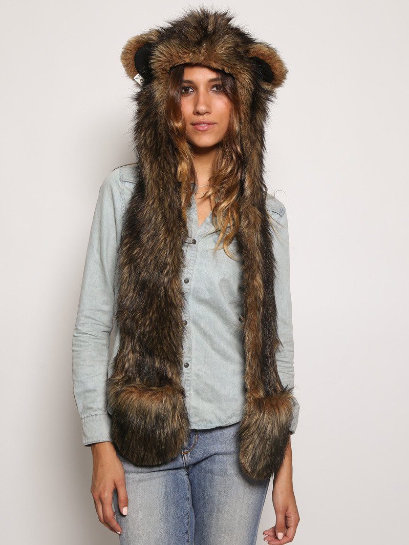 Female Wearing Grizzly Bear SpiritHood 