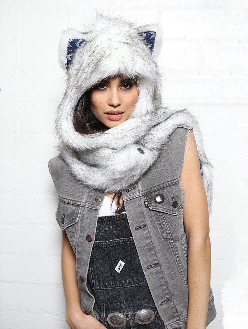 Husky Arrows Hooded Faux Fur on Female
