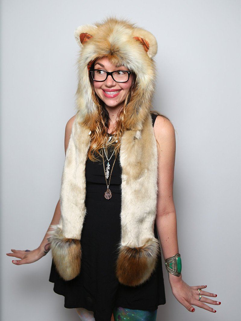 Sunset Lion SpiritHood on Female Model