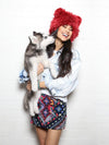 Female Wearing Mother Bear Faux Fur SpiritHood 