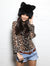 Faux Fur Hood with Mother Meow Design