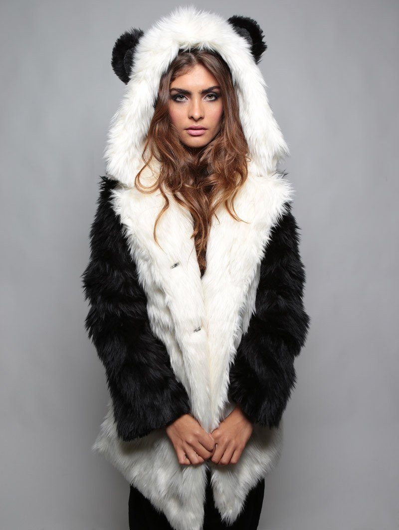 Black Wolf Faux Fur Coat | Men's - SpiritHoods XL / Black