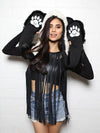 Panda Bear Faux Fur with Hood