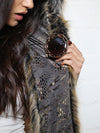 Pocket Detail on Red Wolf Snakeskin SpiritHood