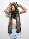 Red Wolf Snakeskin SpiritHood on Woman