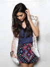 Female Wearing Siberian Snow Leopard Faux Fur SpiritHood