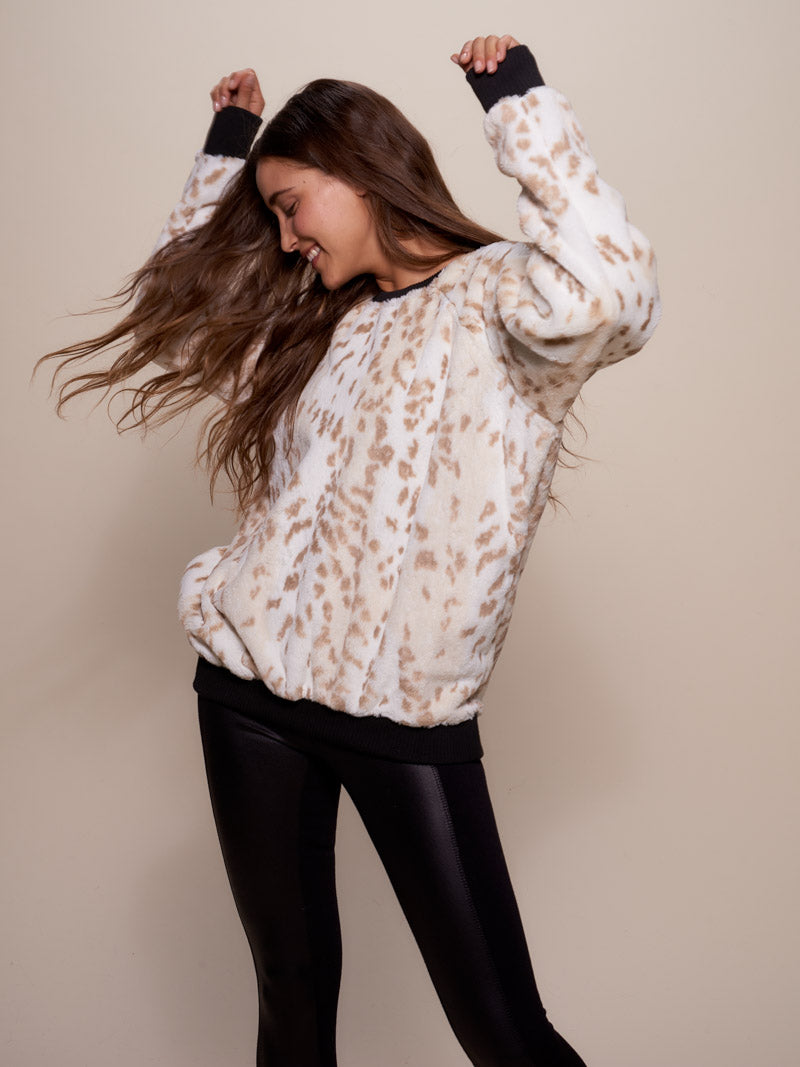 Snow Leopard Luxe Sweater - SpiritHoods