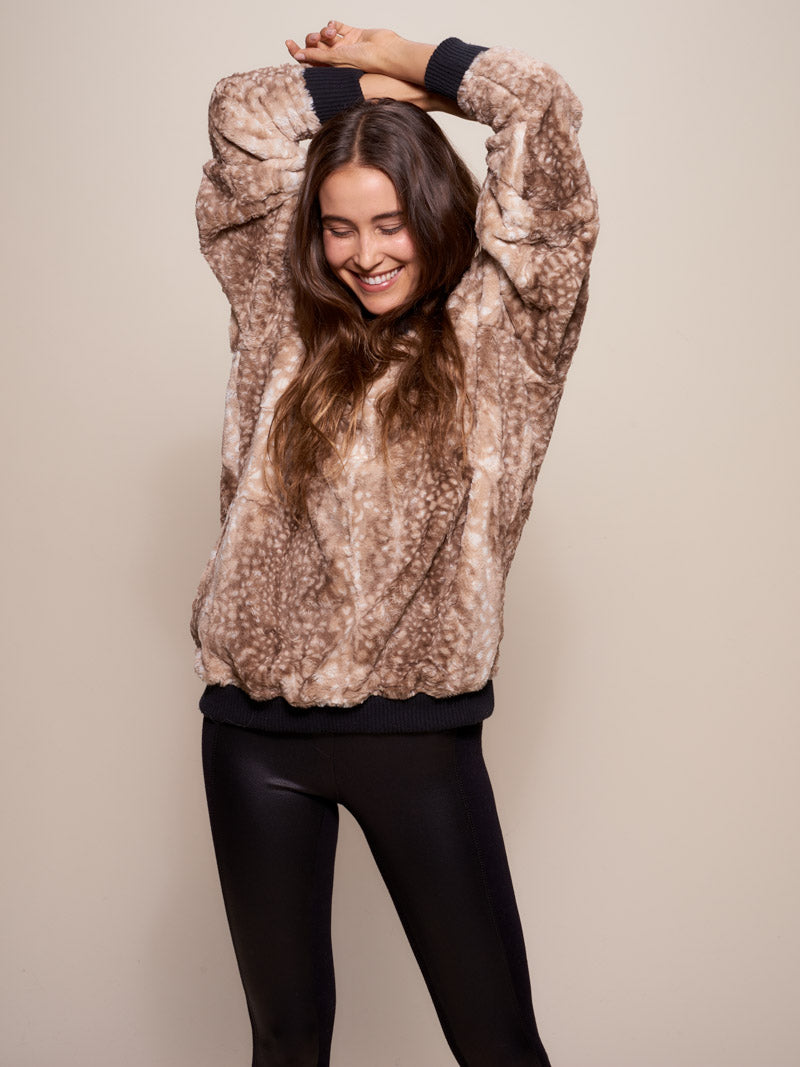 Iberian Lynx Luxe Sweater on Female Model