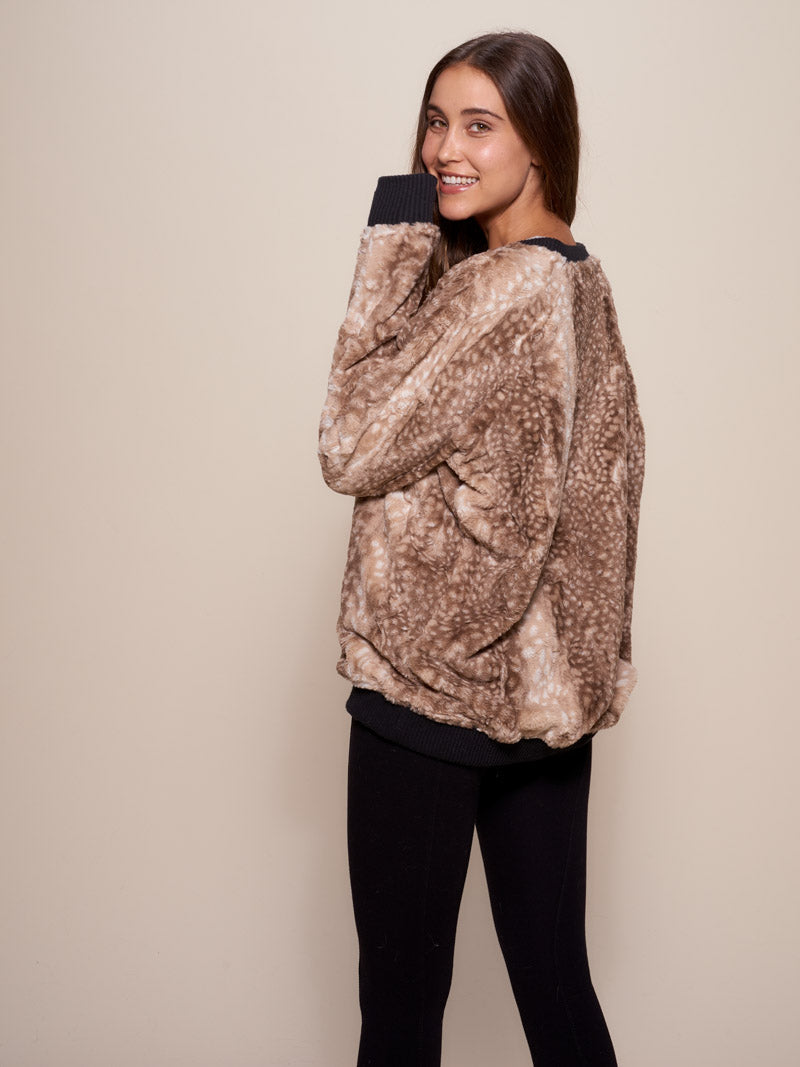 Iberian Lynx Faux Fur Sweater for Women