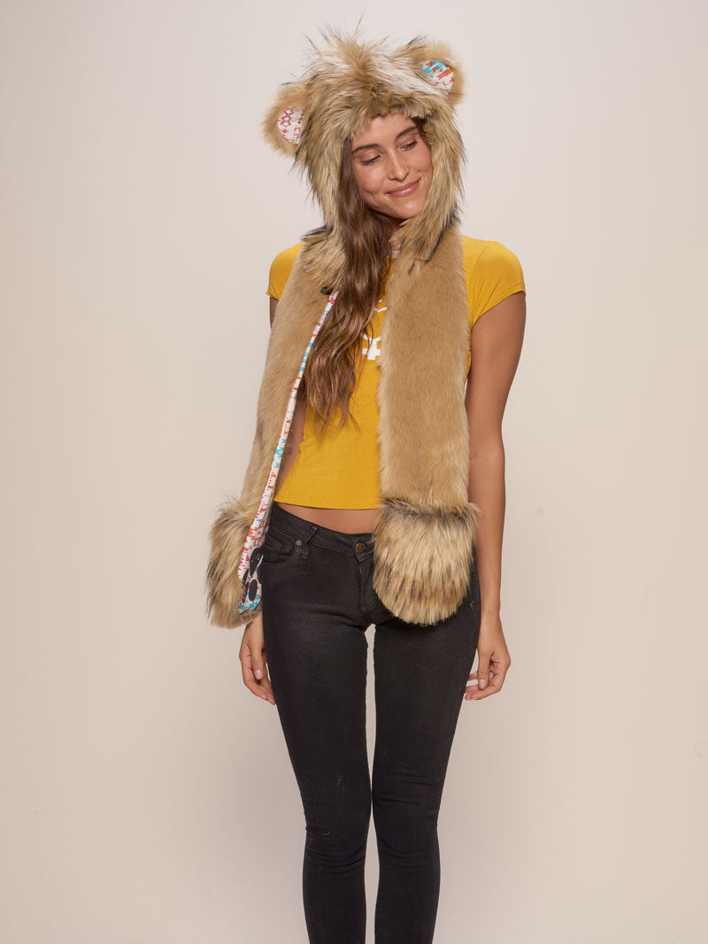 Woman Wearing Leo The Lion Limited Edition SpiritHood 