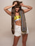 Woman wearing faux fur Limited Edition Forest Fox Unisex SpiritHood, front view 3