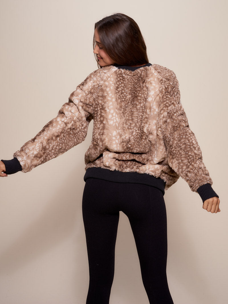 Faux Fur Luxe Sweater with Iberian Lynx Design