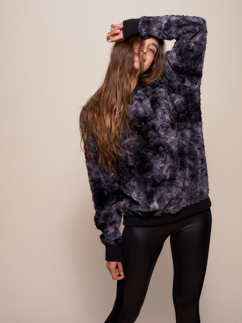 Shark Luxe Sweater for Women on Brown-haired Model